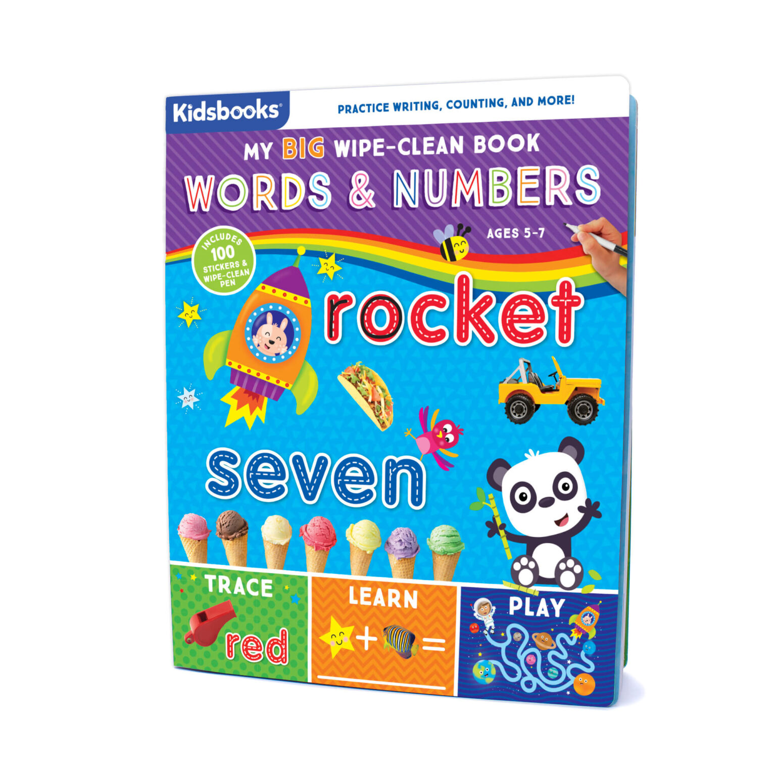 My Big WipeClean Book Words and Numbers Kidsbooks Publishing