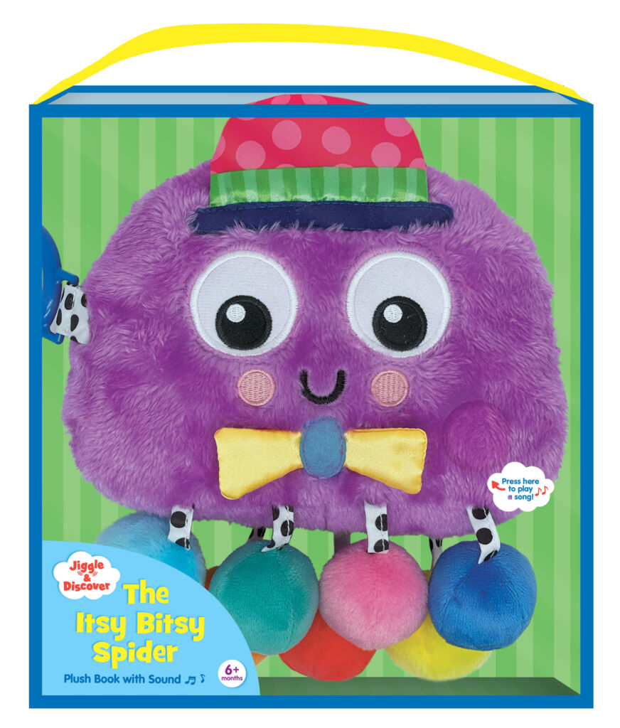 Jiggle & Discover – Itsy Bitsy Spider Plush Book with Sound | Kidsbooks ...