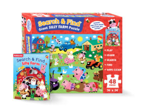 Search & Find Giant Silly Farm Puzzle and Book Set